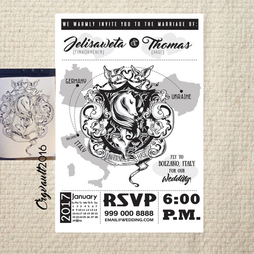 Custom Wedding Invitation