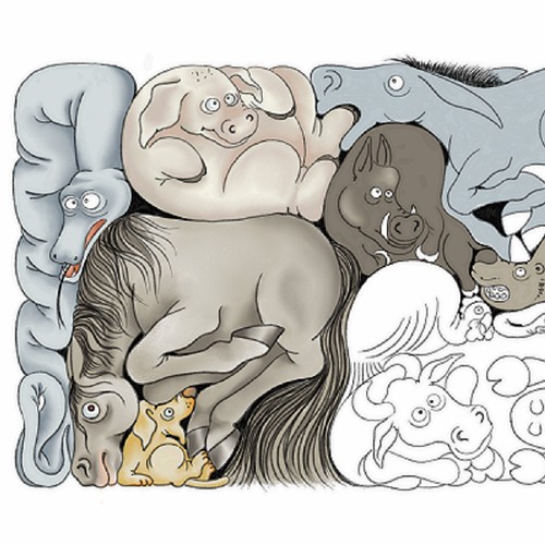 disegno murale con animali