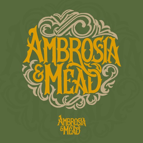 Lettering logo for Ambrosia & Mead