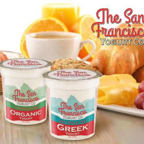 Design packaging for San Francisco Yogurt, maker of high-fat yogurt for adventurous people