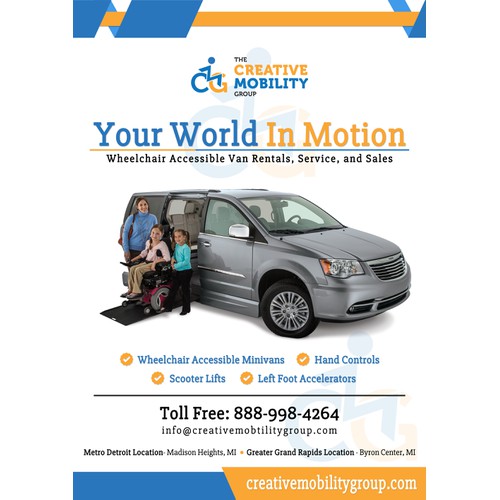 Create an advertisement for a wheelchair accessible minivan!