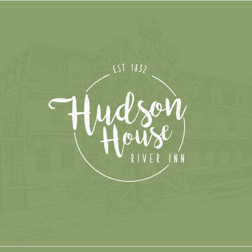 Logo concept for historic Hudson House River Inn