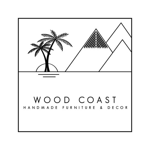 Minimalist logo for woodworker in Southern California