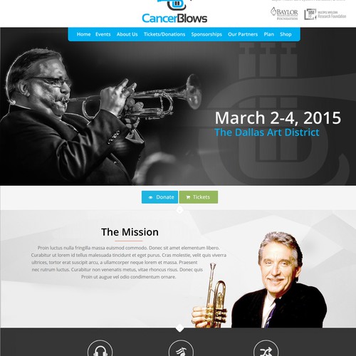 Help blow away cancer by creating an eye-catching website for Cancer Blows concerts!