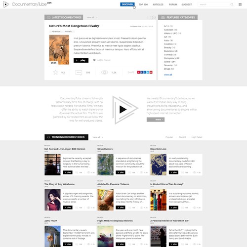 Re-Design DocumentaryTube.com