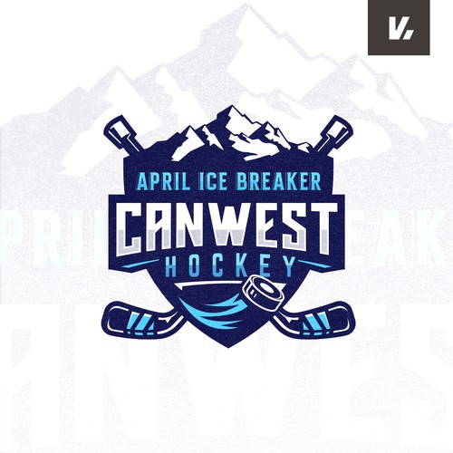 Sport badge logo for canwest hockey