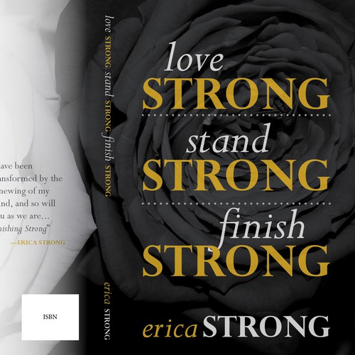 Book cover design for "Love Strong, Stand Strong, Finish Strong