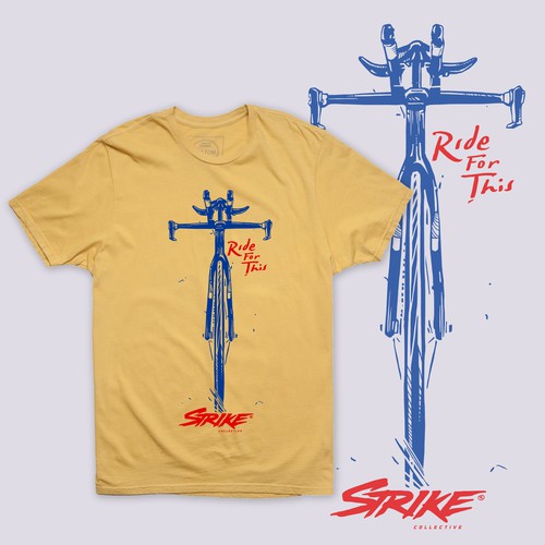 STIKE - Raw Line Style Bicycle Illustration.