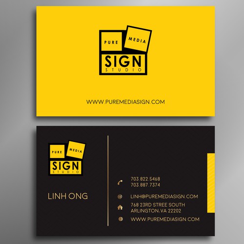 name card concept for puremediadesign