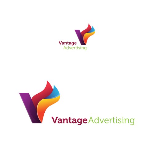 A logo for Advertising company 