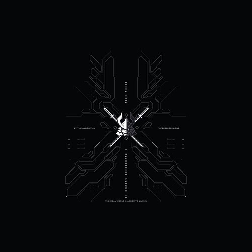 Pixelgrinder white mask T-shirt design