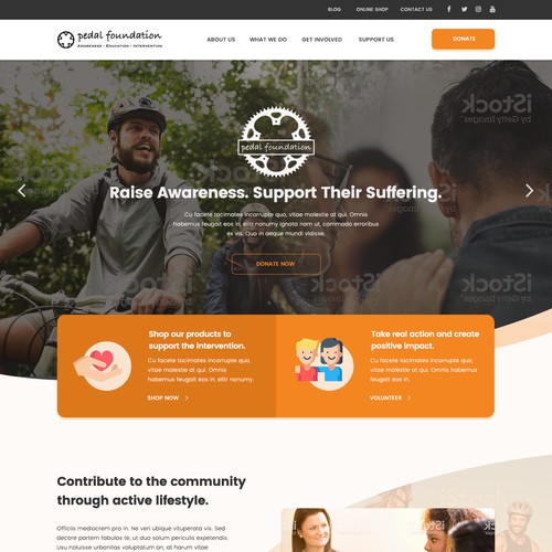 Web design for a health awareness foundation