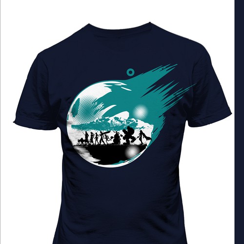 t shirt FF7 inspired design