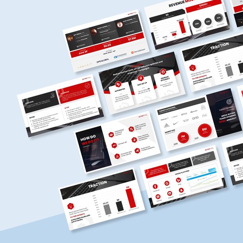 Design a modern PowerPoint template for an exciting new financial services company