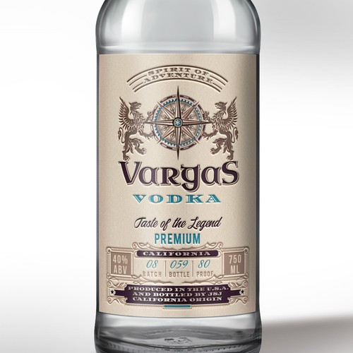 Premium Vodka Bottle Label