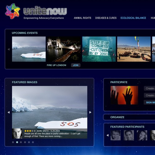Unite Now website design