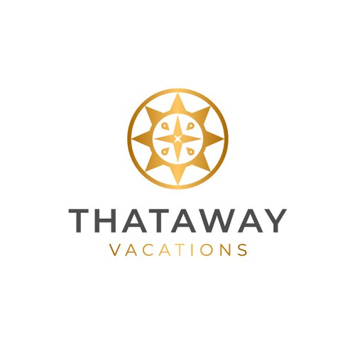 Luxury Travel logo concept for Thataway Vacation