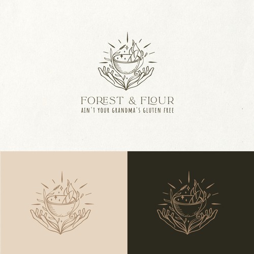 Forest and flour logo design