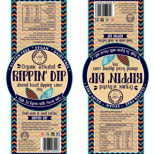 Lable for dippin Sauce