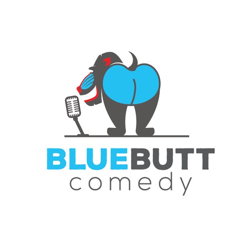 Logo for BlueButt Comedy
