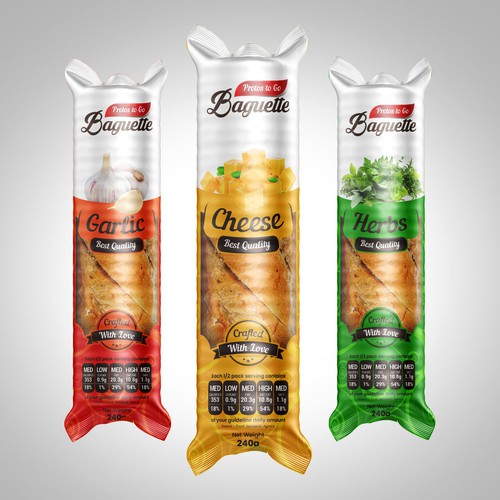 Packaging Design for Baguette Bread Product