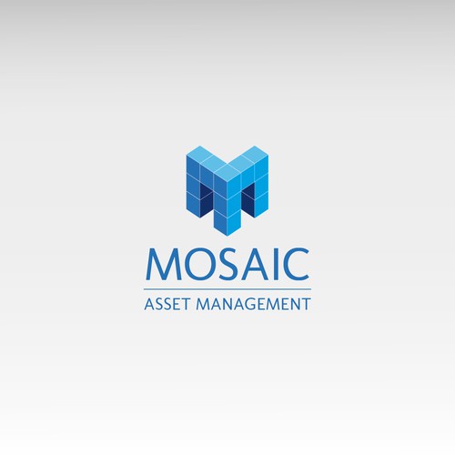 logo and business card for Mosaic Asset Management