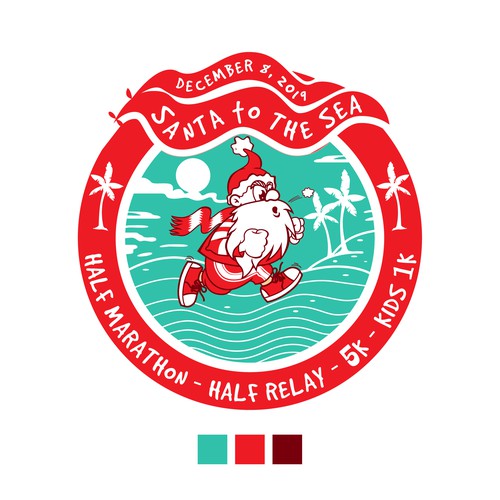 Santa to the sea t-shirt