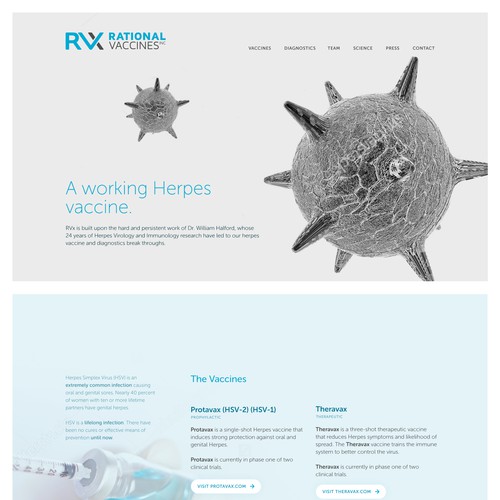 Vaccine/pharma website design