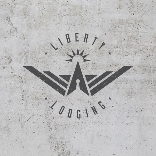 A Military Hotel/Travel Logo for Liberty Lodging