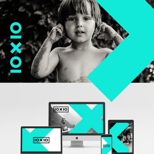 Edgy brand identity for 10x10