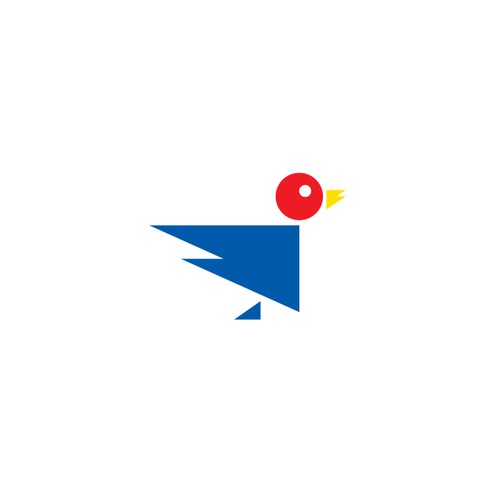 Bauhaus style Twitter logo