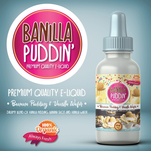 Create a Playful Design for a Confectionery Eliquid Company.