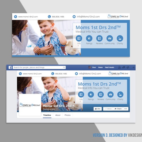Create a visually appealing Facebook Cover for new website