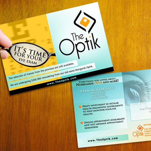 postcard or flyer for The Optik