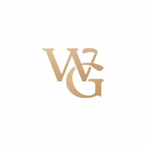 Elegant Gold 'WG' Monogram Logo for Golf Athlete