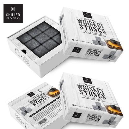 Box Packaging for Whiskey Stones