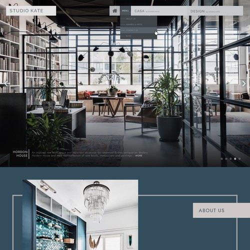 Premium website design for an interior studio