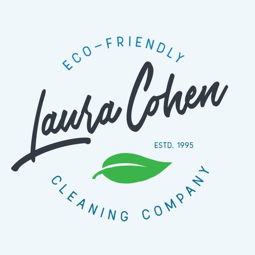 Classic, clean and refined logo for a cleaning company.