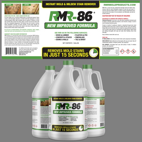 Label Design contest finalist for RMR-86