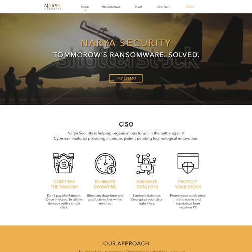 Logo & Website re-design for Narya Security