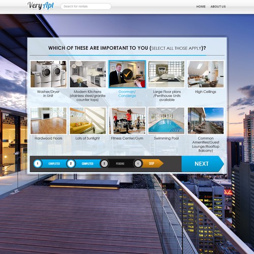 Design a winning On-boarding User Experience for VeryApt.com (Apartment search and reviews)