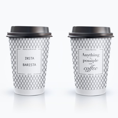White coffee cup design 