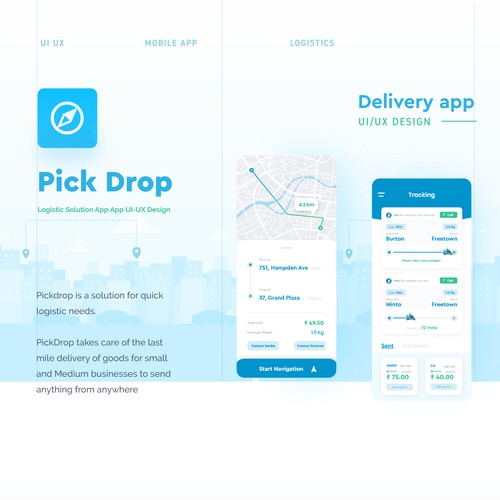 UI UX  | PickDrop Delivery App
