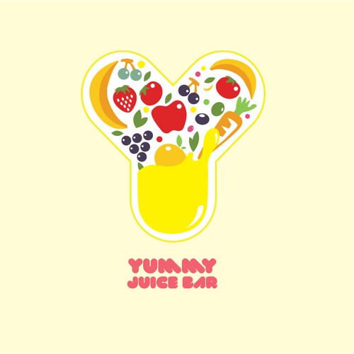 Logo for a Yummy Juice Bar