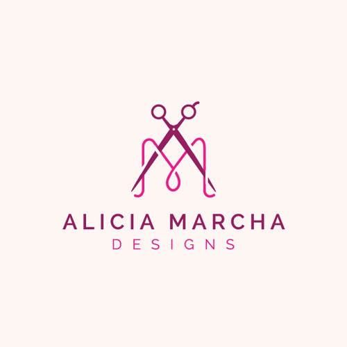 Bold logo concept for Alicia Marcha Designs