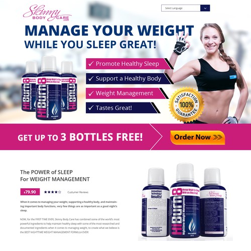  LANDING PAGE FOR DIET/WEIGHT LOSS PRODUCT