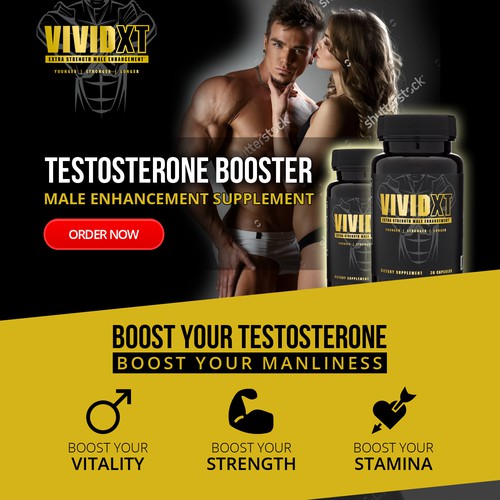 Strong, sales focused Men's Landing page