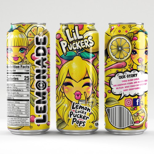 Lemonade Can Design for the Lil Puckers