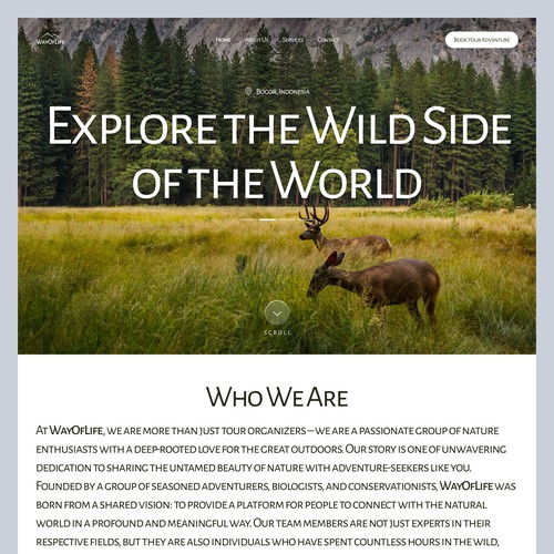 WayOfLife - Tour Guides Landing Page