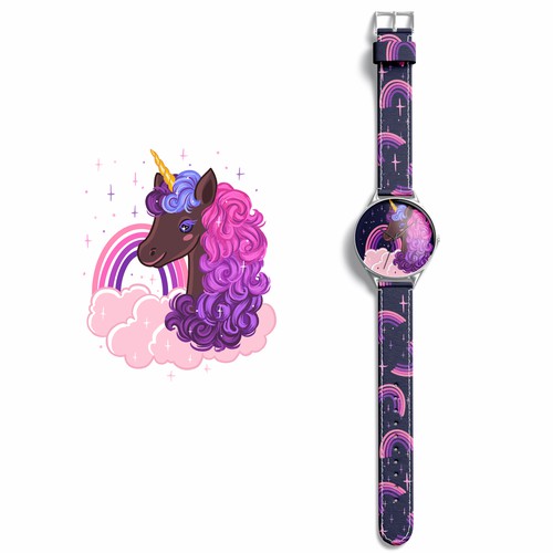 Illustration for children watch design